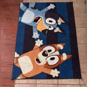 Kids Cartoon Character Rug - Blue and Orange